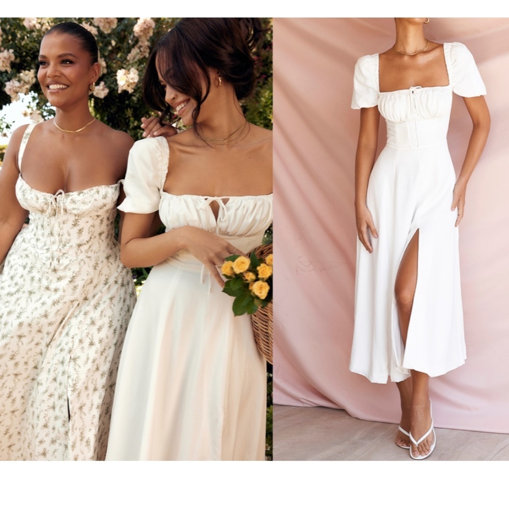 House of CB White Midi Dress